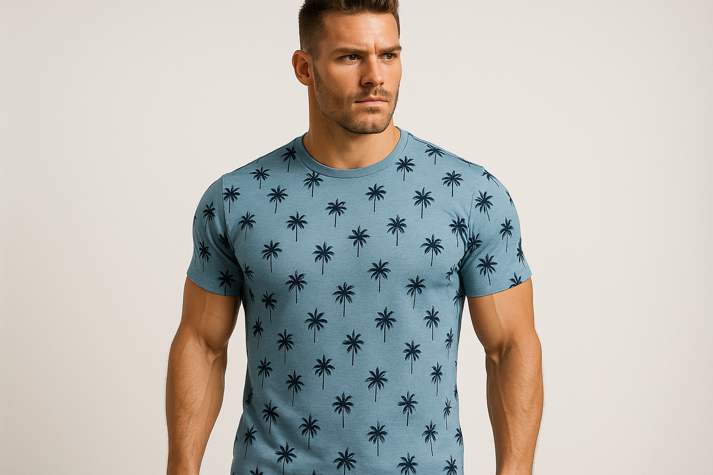 Imagen con modelo atlético vertical