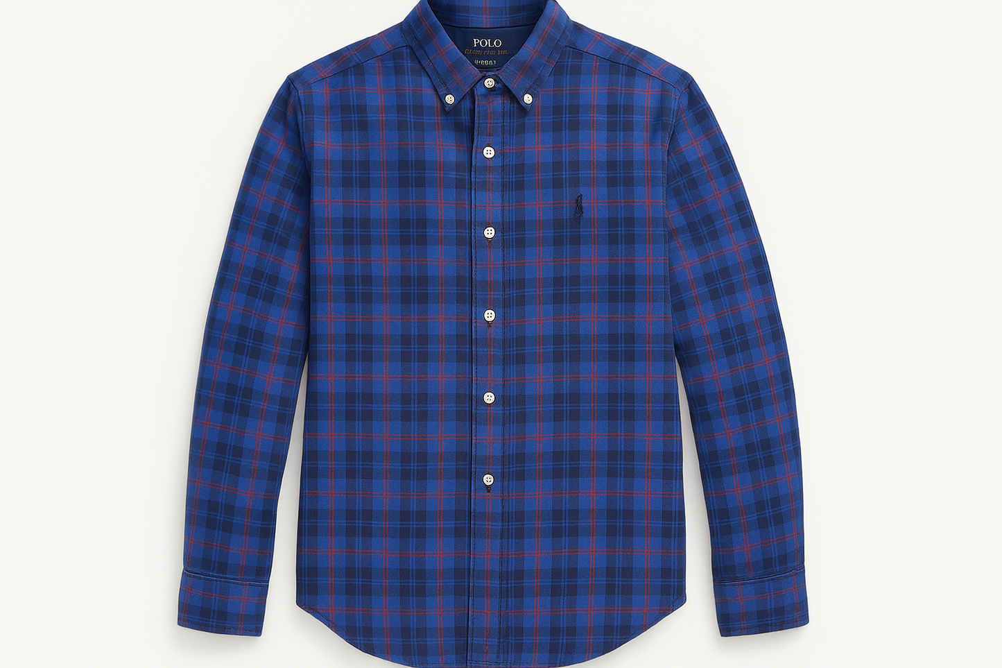 Imagen ghost mannequin - Camisa de niño Polo Ralph Lauren azul