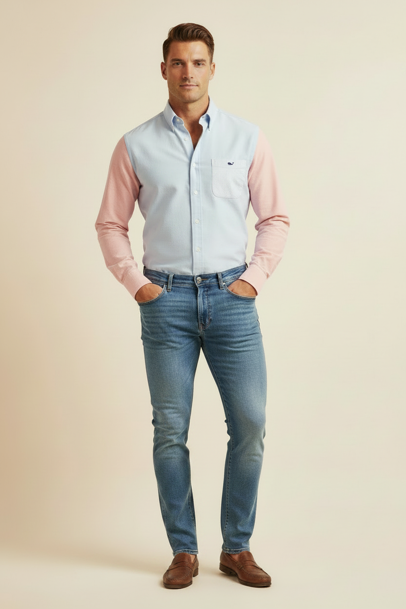 Jeans claro bolsillo correcto