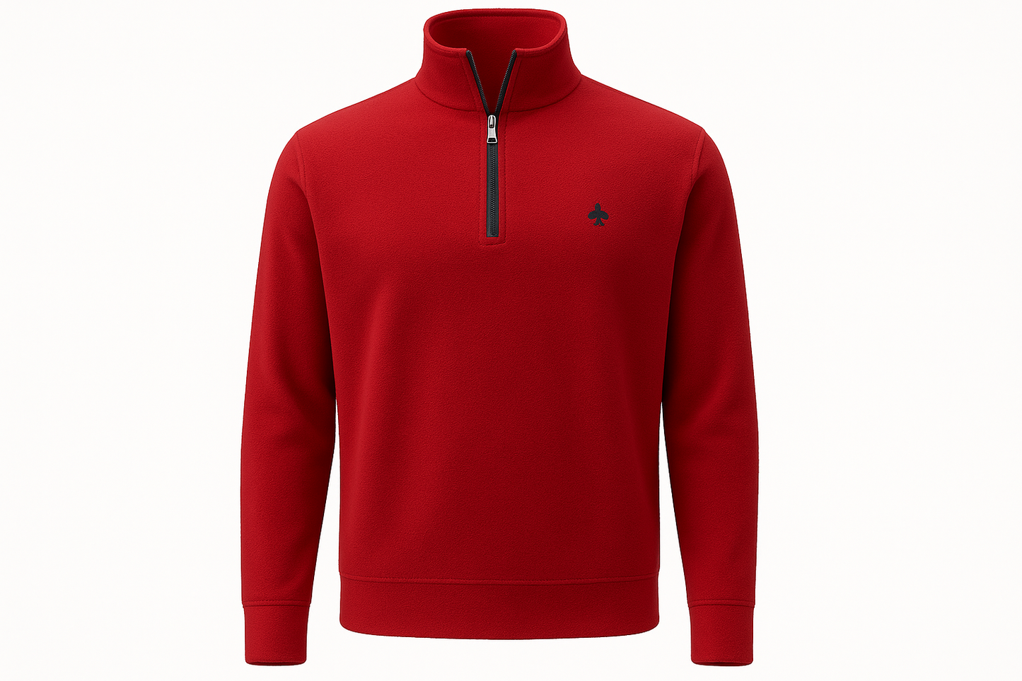 Jersey rojo con cremallera ghost mannequin