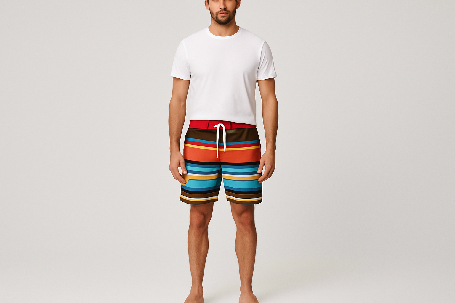 Look 1 - Con camiseta blanca de cuello redondo