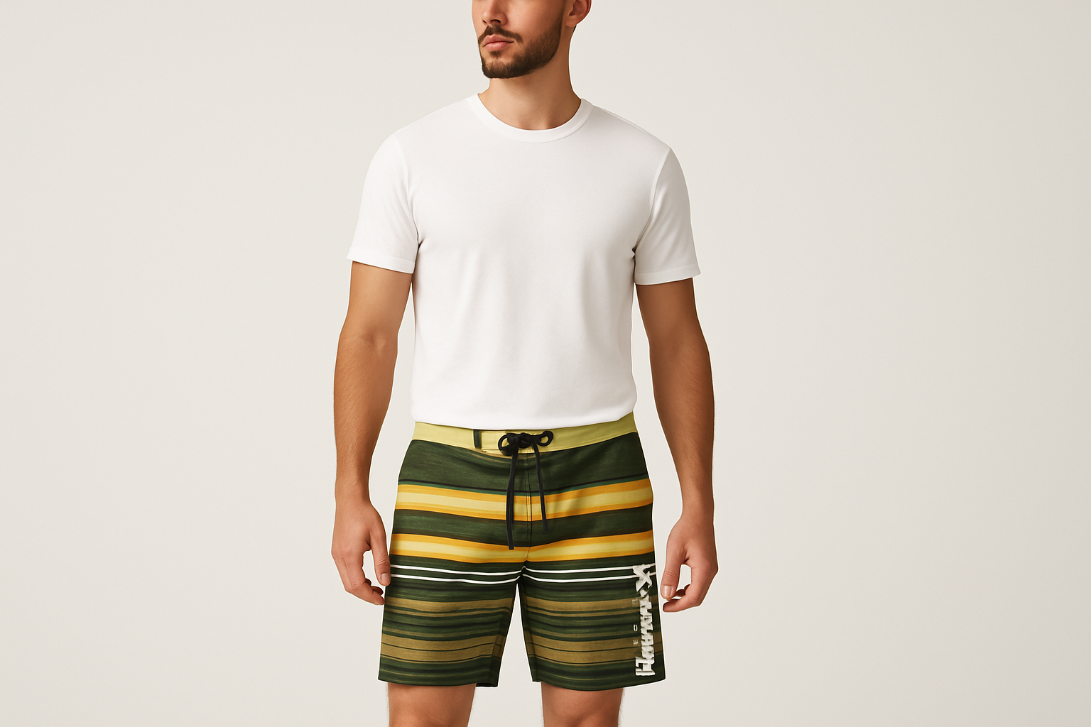 Look 1 - Con camiseta blanca de cuello redondo