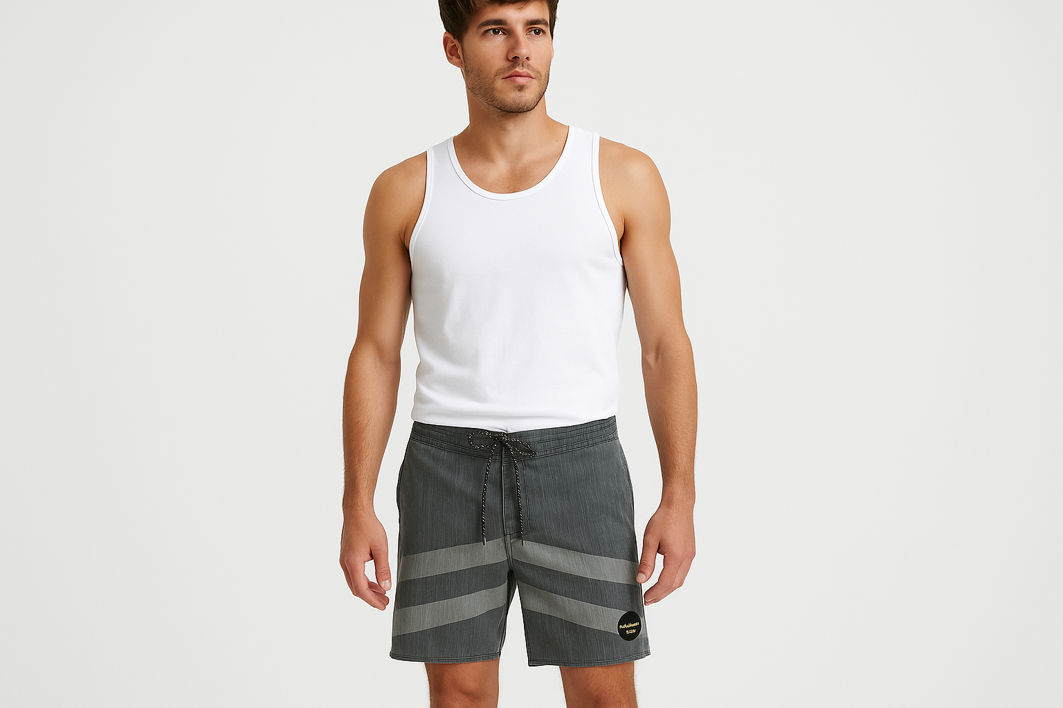 Look 1 - Con camiseta blanca sin mangas