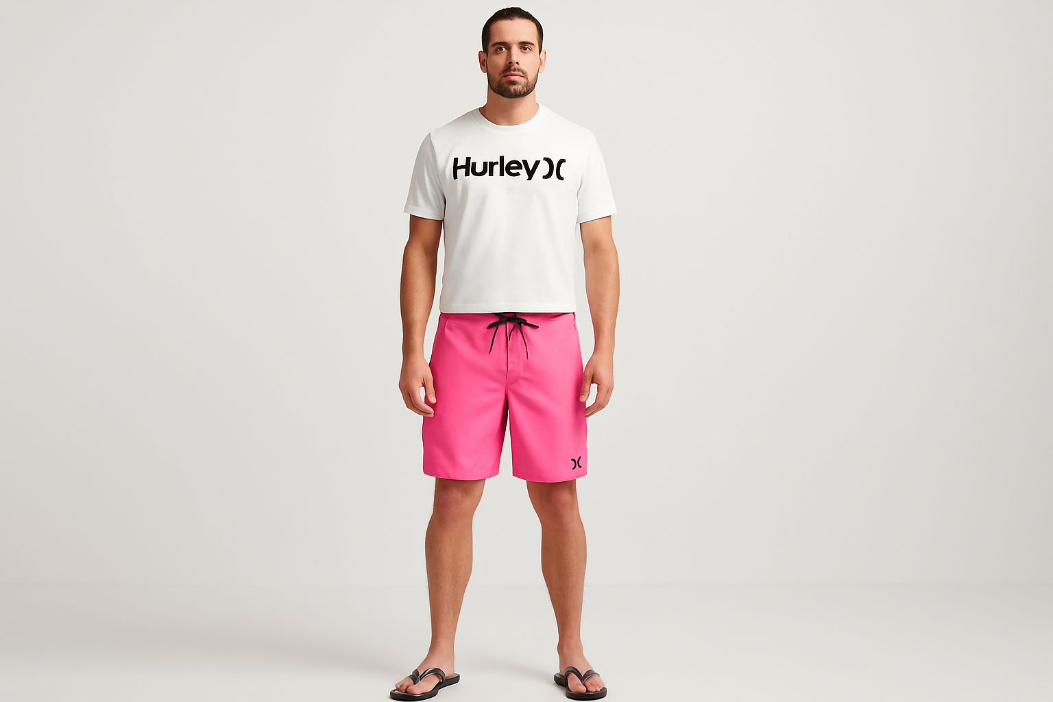 Look 1 - Con camiseta Hurley blanca