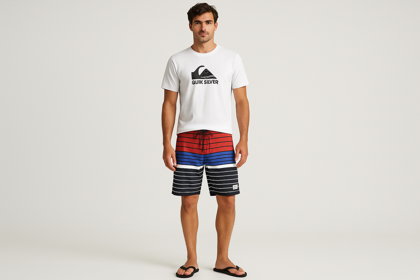 Look 1 - Con camiseta Quiksilver blanca