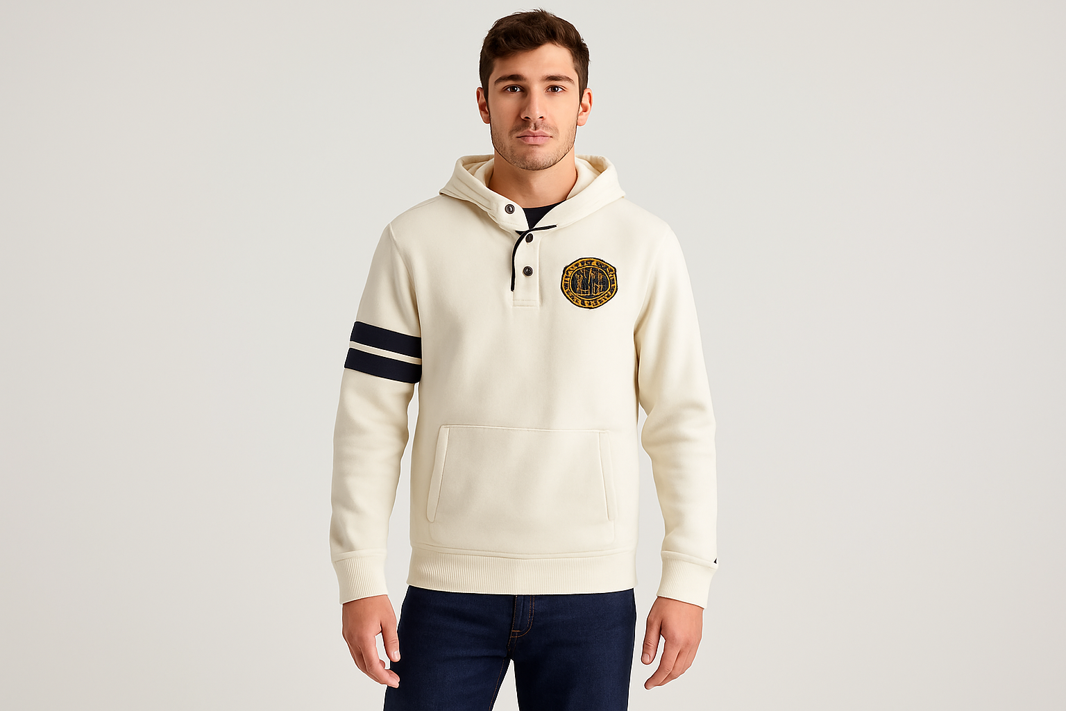 Look 1 - Con jeans azul oscuro