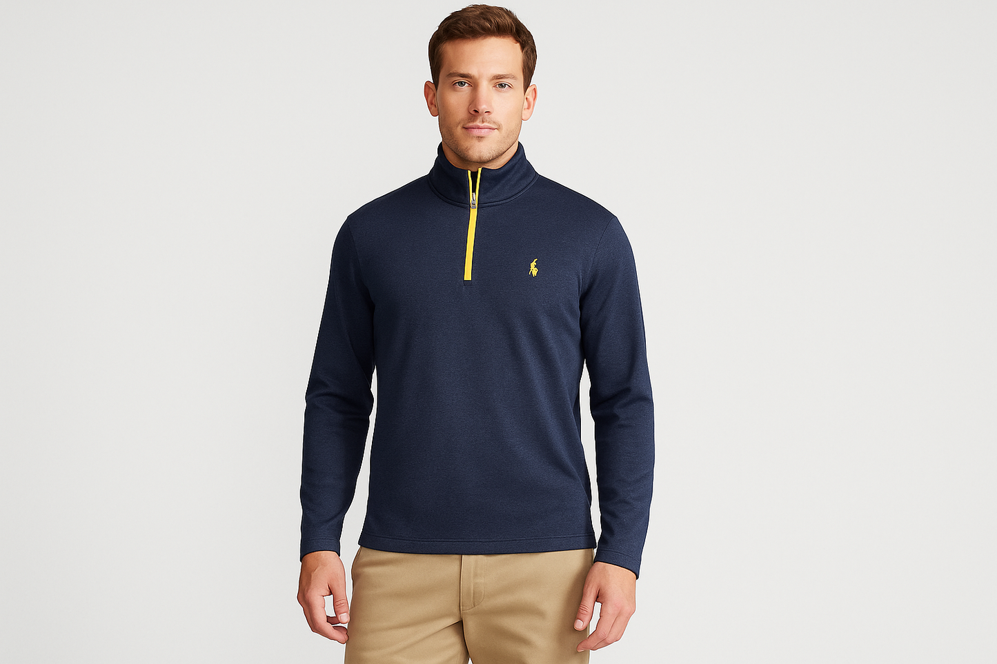 Look 1 - Con pantalones chinos caqui