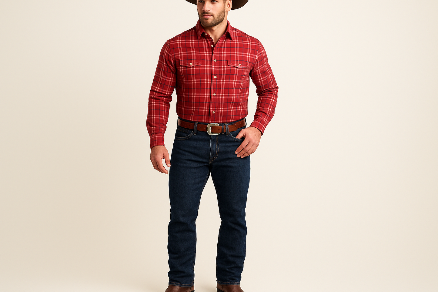 Look 1 - Estilo cowboy clásico