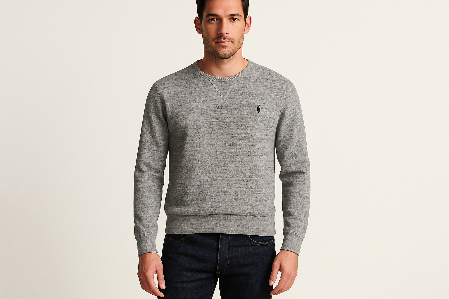 Look 1: Suéter Polo con jeans oscuros - Estilo preppy casual