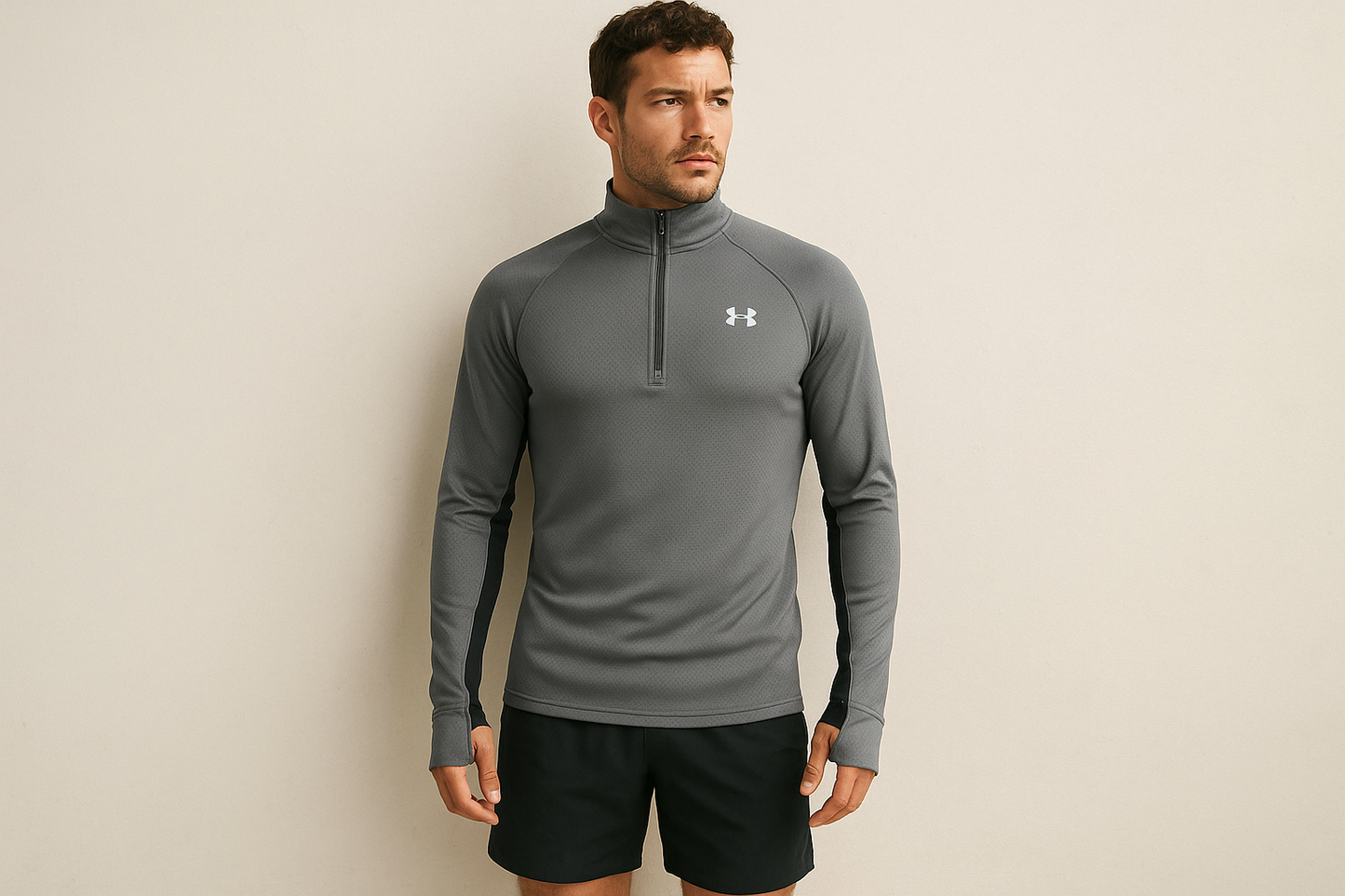 Look 1: Sudadera Under Armour con shorts negros - Estilo training