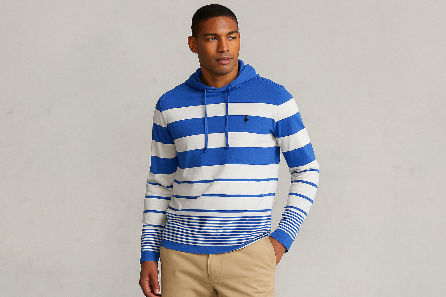 Look 2: Hoodie con chinos caqui - Estilo smart casual