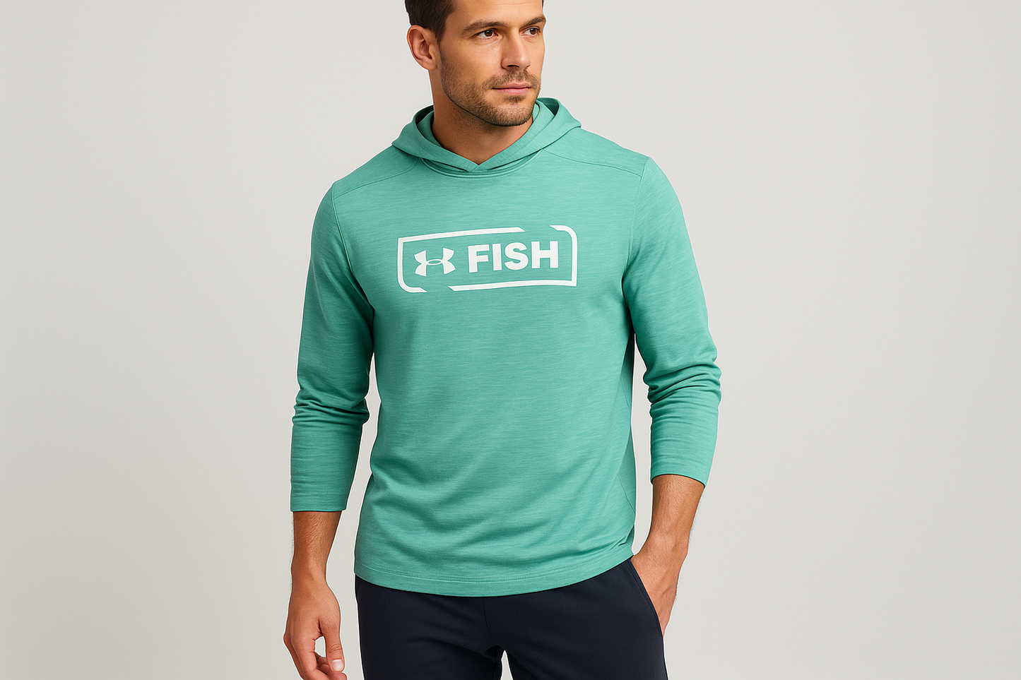 Look 2: Hoodie Under Armour Fish con joggers azul marino - Estilo sporty casual