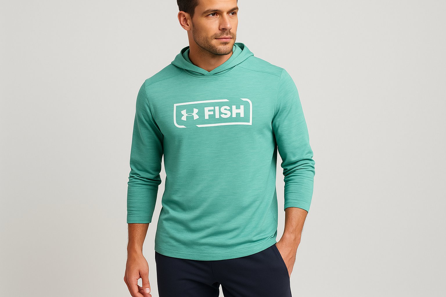 Look 2: Hoodie Under Armour Fish con joggers azul marino - Estilo sporty casual