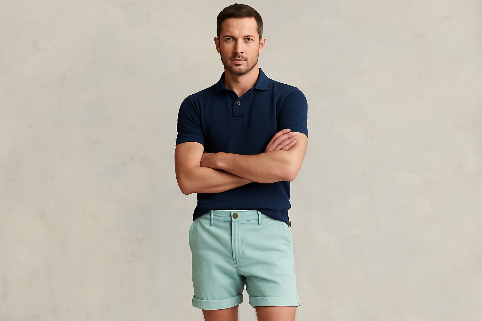 Look 2 - Polo azul marino