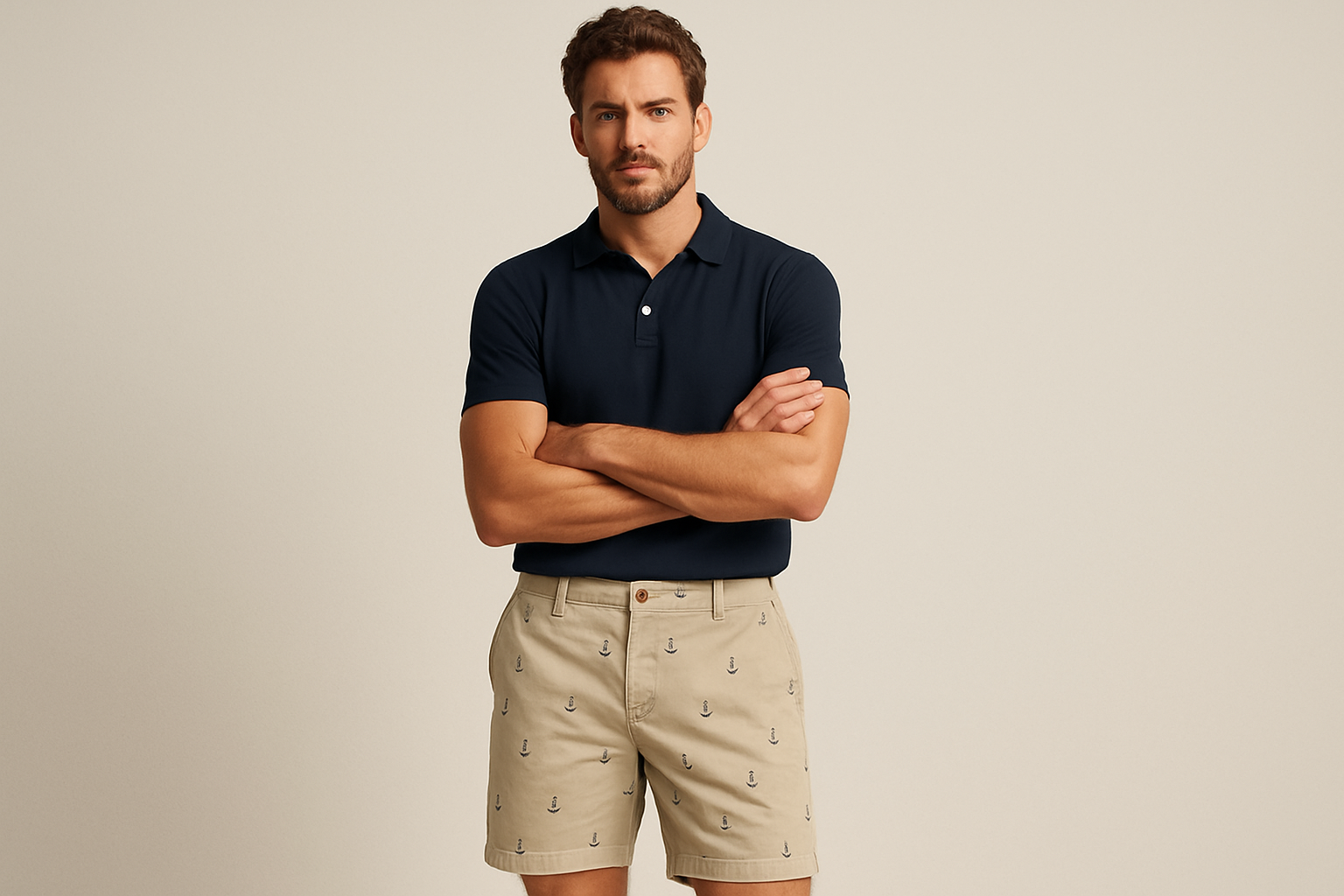 Look 2 - Polo azul marino