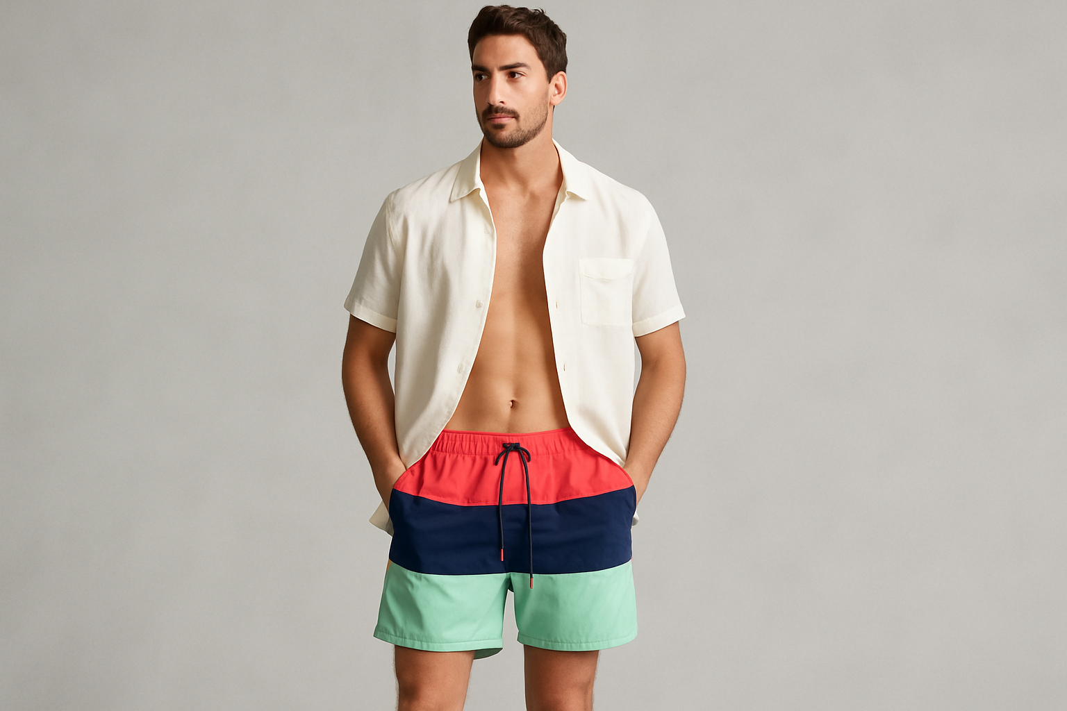 Look 3 - Con camisa abierta casual