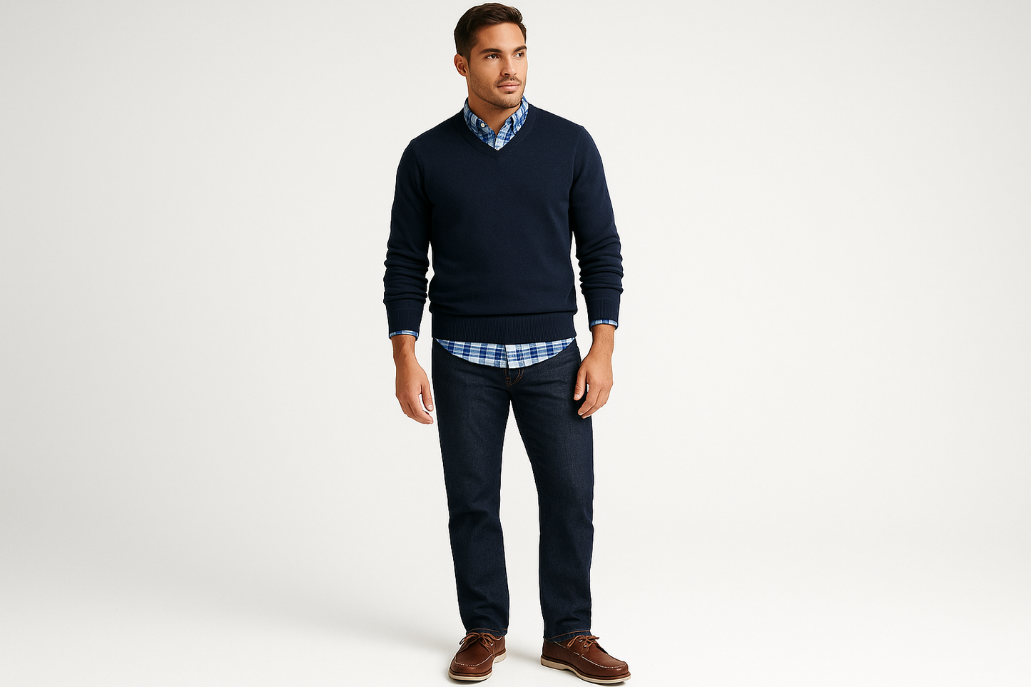 Look 3 - Layered con sweater y boat shoes