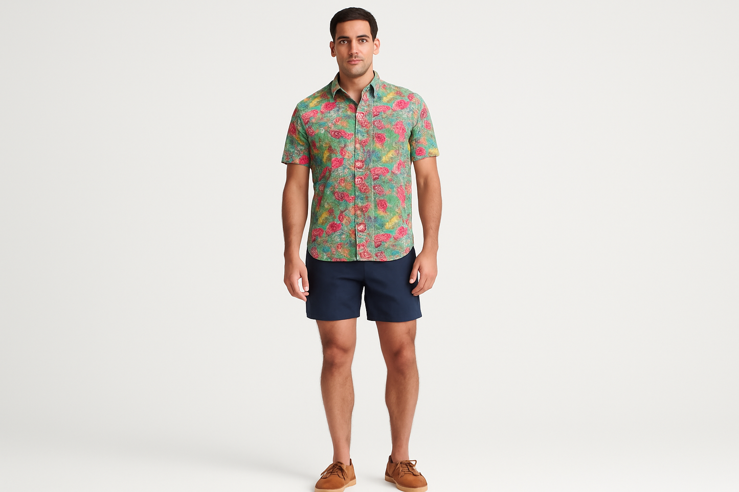 Look 3 - Resort wear con shorts navy