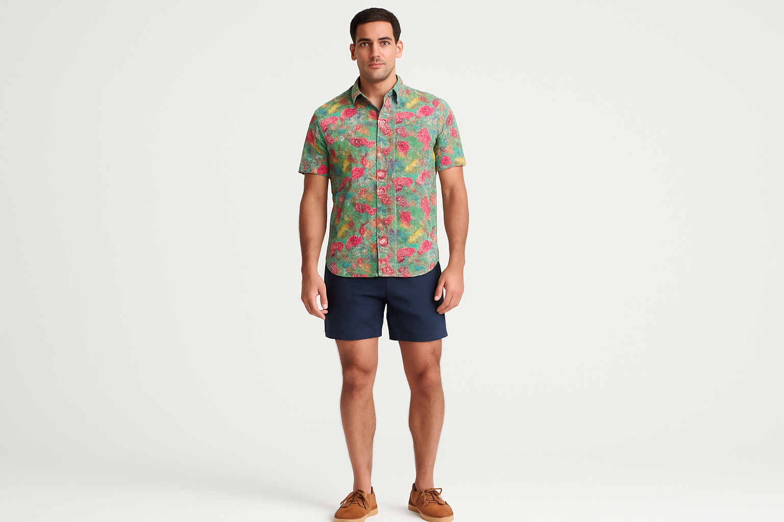 Look 3 - Resort wear con shorts navy