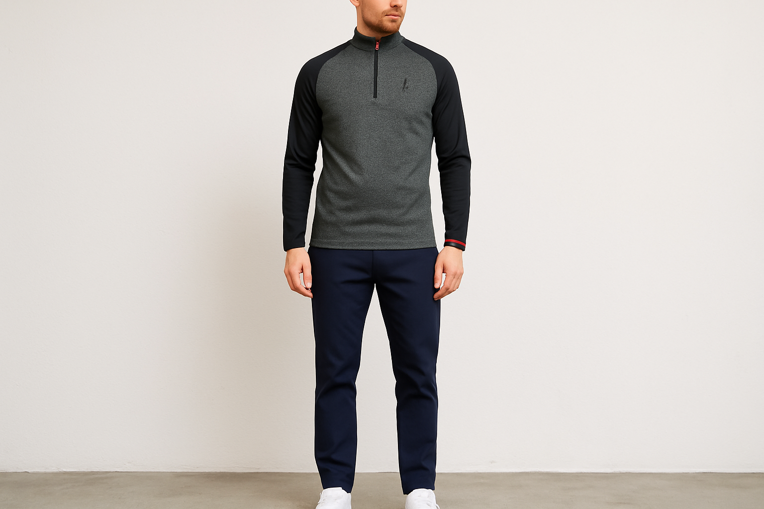 Look 3: Suéter con chinos azul marino - Estilo smart casual