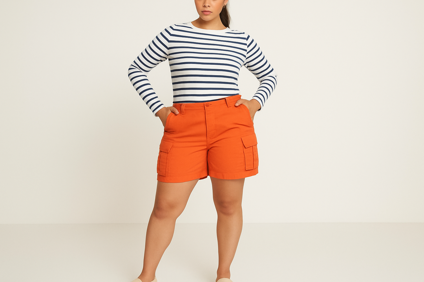 Look 4: Preppy con camisa a rayas