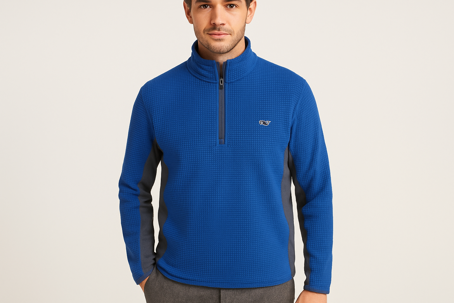 Look 4: Suéter Vineyard Vines con pantalones de lana - Estilo business casual