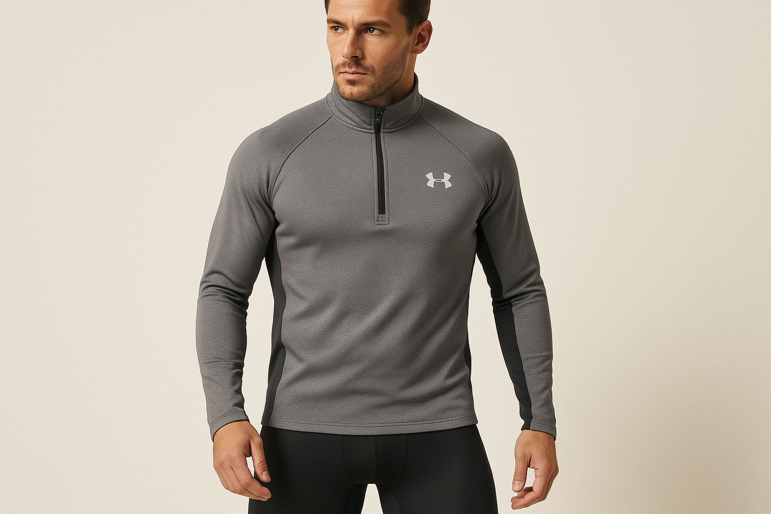 Look 4: Sudadera Under Armour con leggings negros - Estilo gym workout