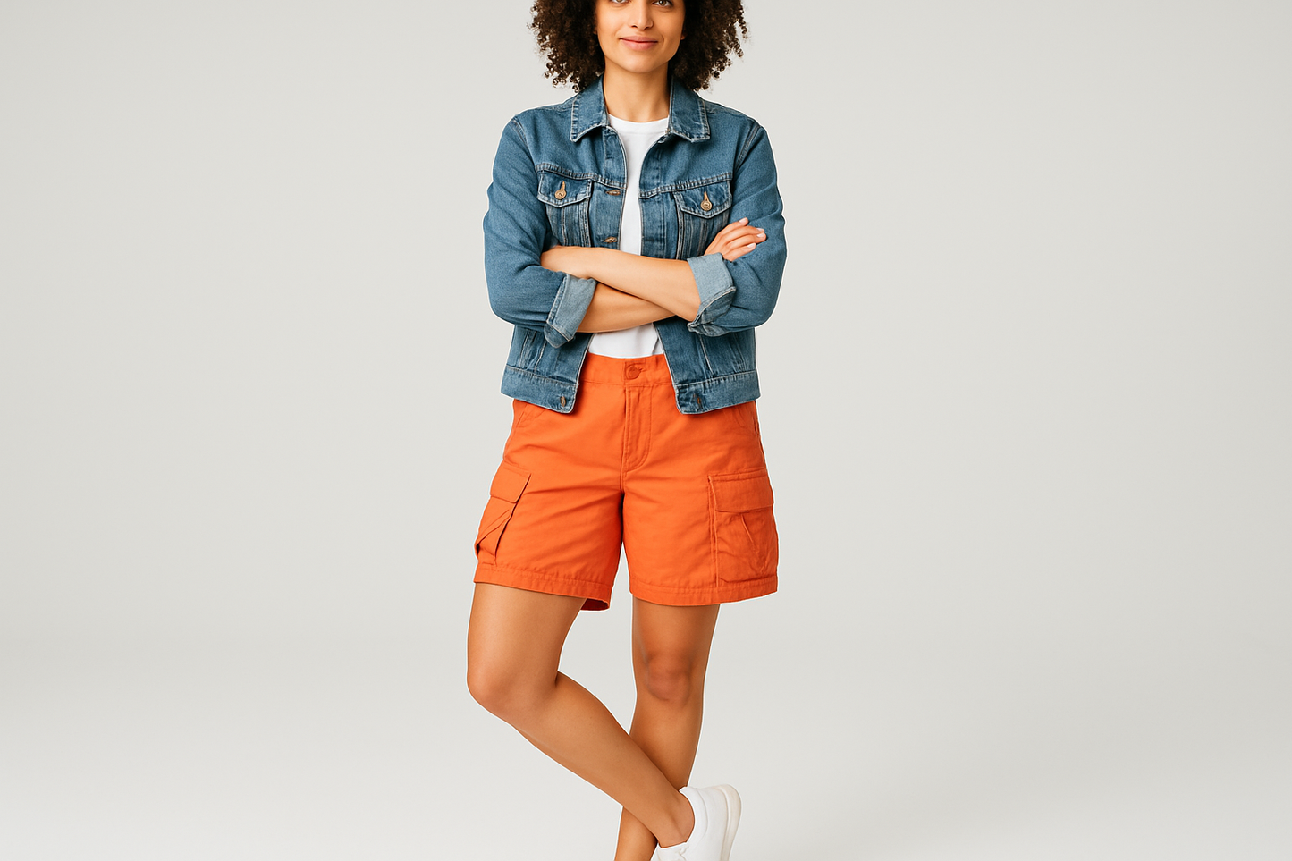 Look 5: Casual con chaqueta de mezclilla