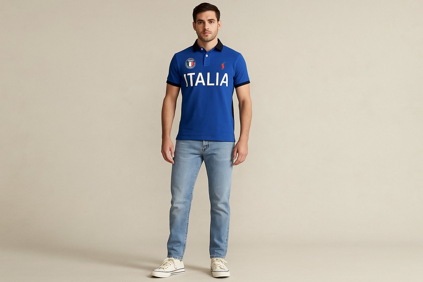 Look 5: Polo Italia de segunda mano con jeans claros - Estilo weekend casual