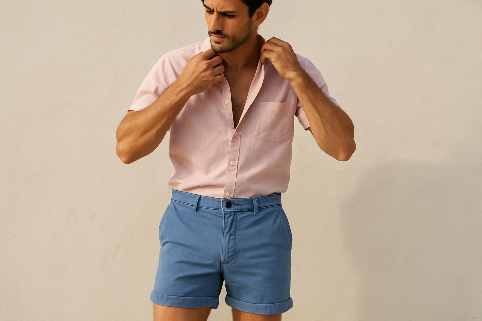 Look 5 repetido - Camisa rosa claro