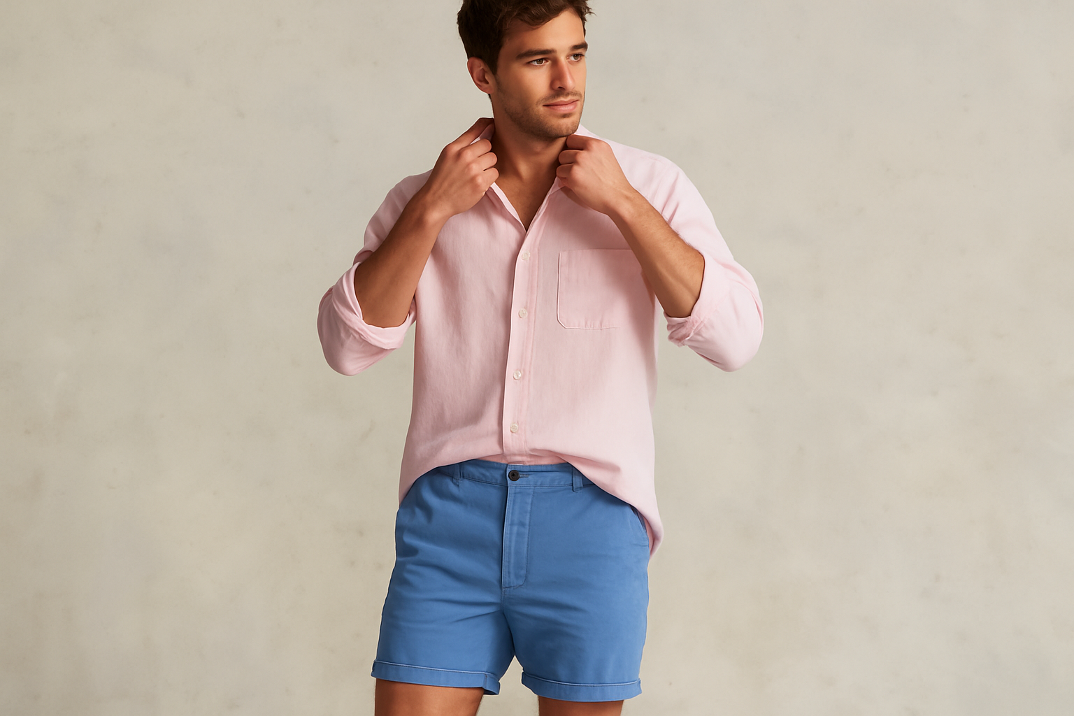 Look 5 repetido - Camisa rosa por fuera