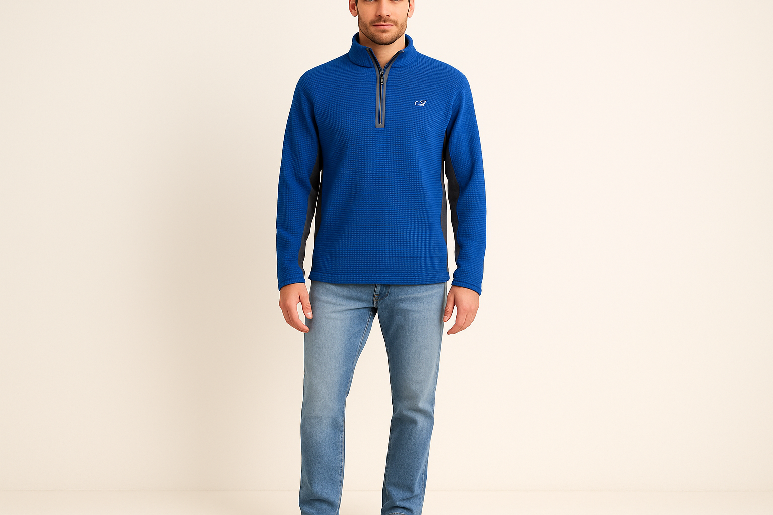 Look 5: Suéter Vineyard Vines con jeans claros - Estilo weekend preppy