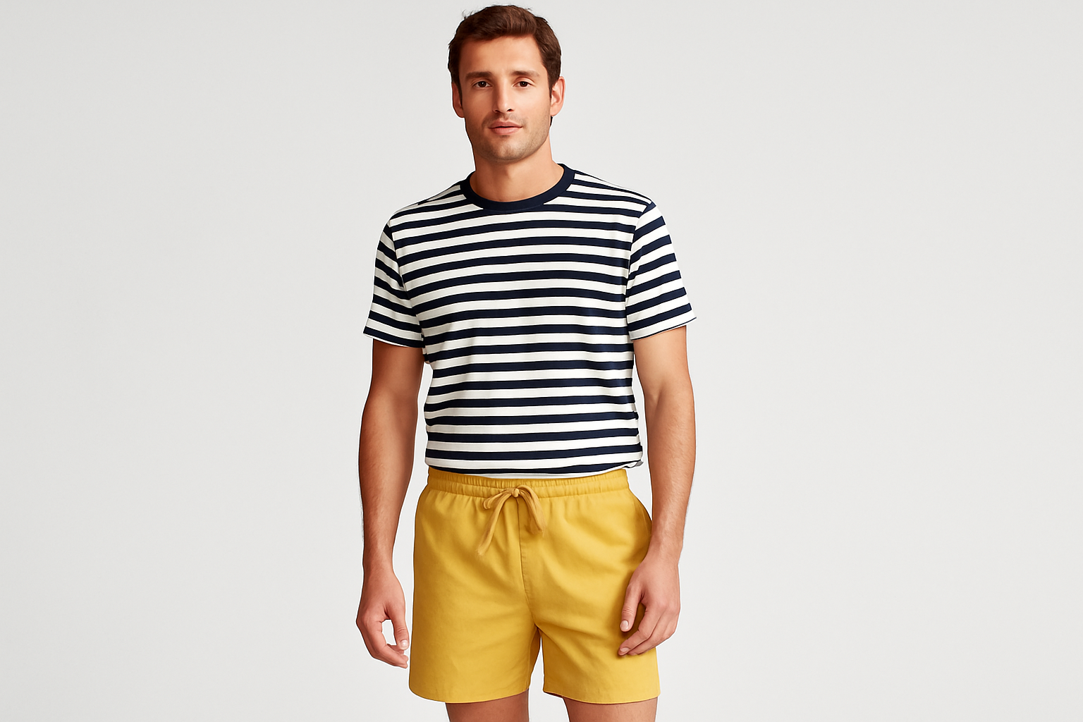 Look 6 - Camisa a rayas navy y blanco