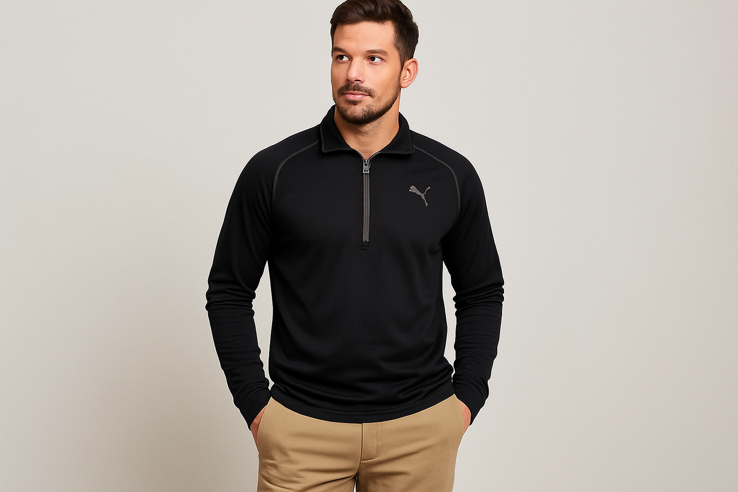 Look 6: Sudadera Puma con chinos caqui - Estilo smart casual