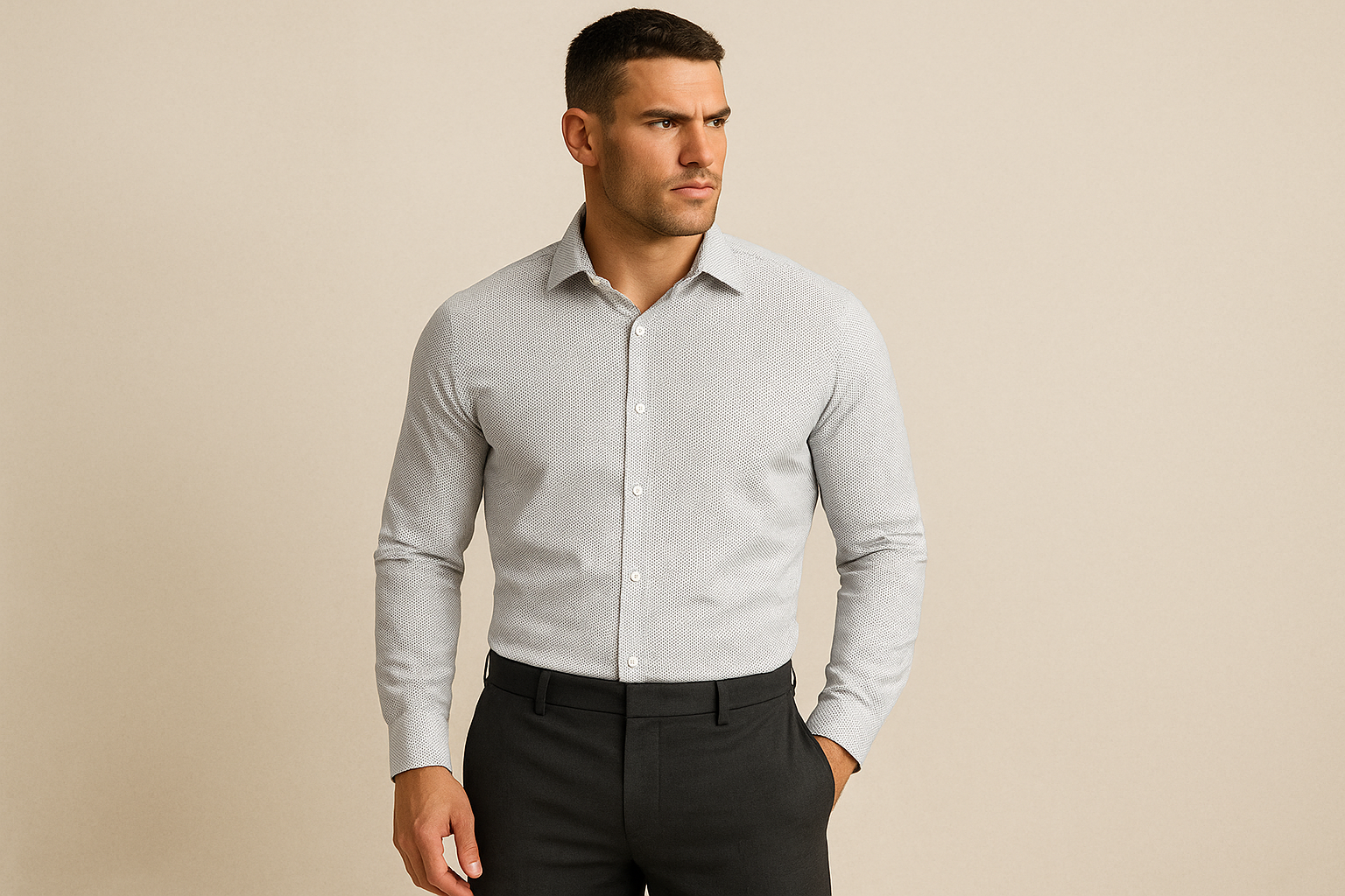 Look business casual con pantalones de vestir