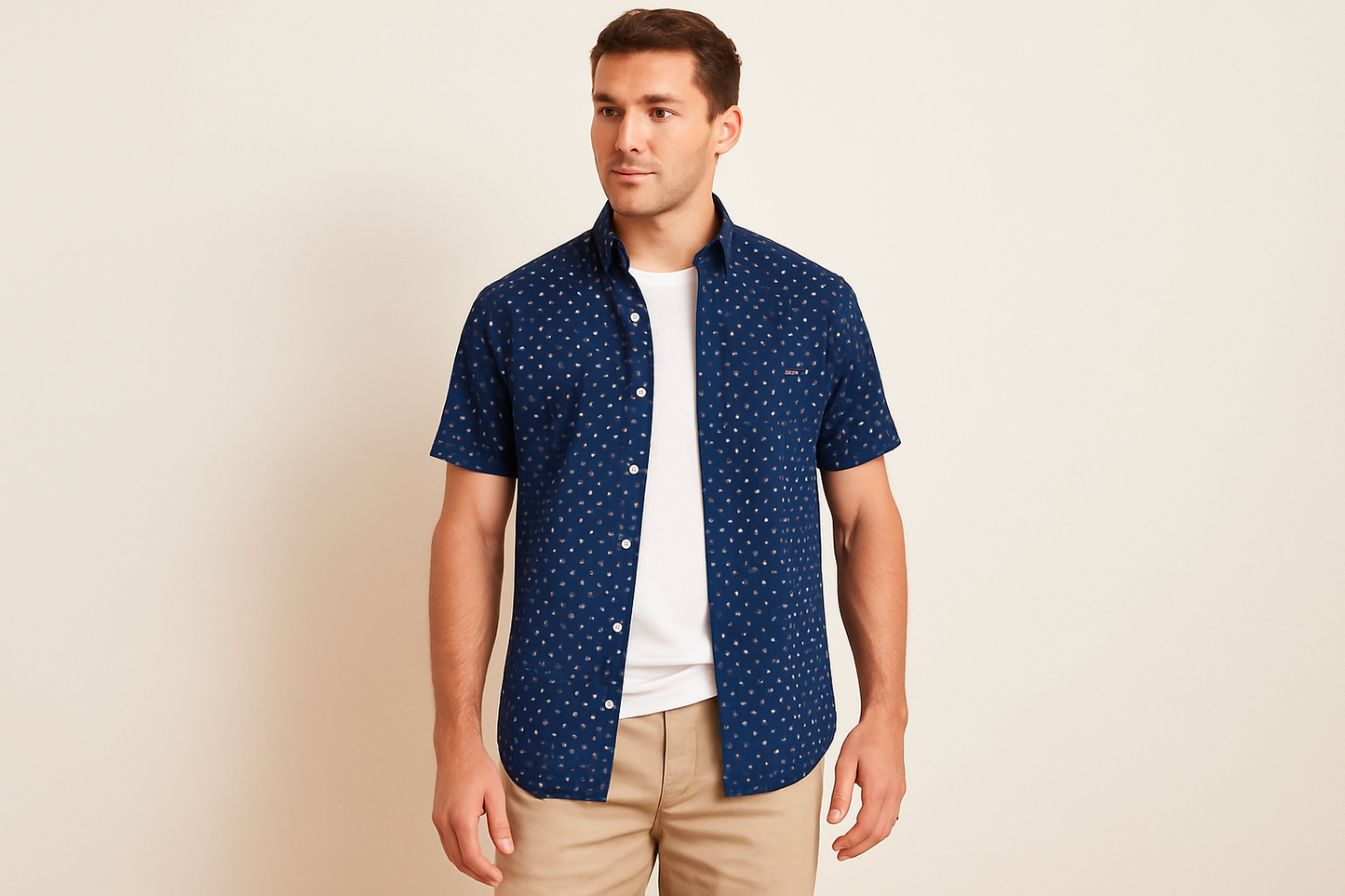 Look casual abierto sobre camiseta