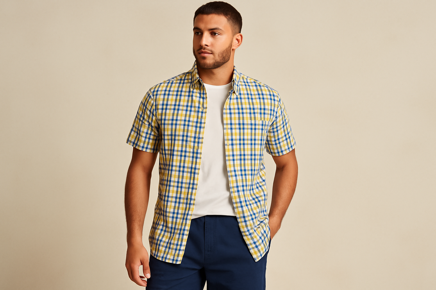 Look casual abierto sobre camiseta