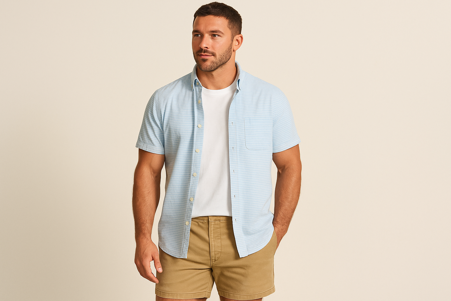 Look casual abierto sobre camiseta