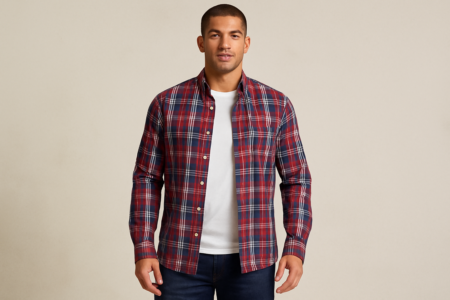 Look casual abierto sobre camiseta