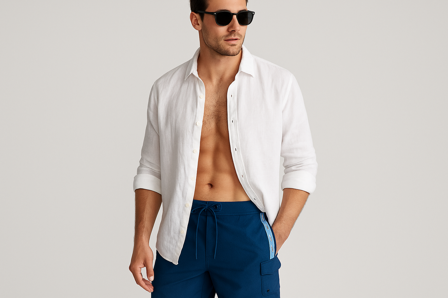 Look casual con fondo claro