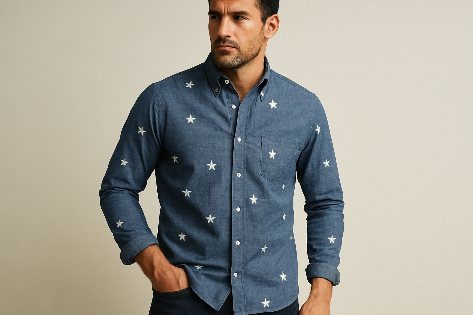 Look casual con jeans oscuros