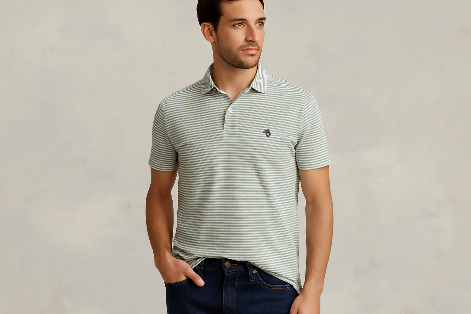 Look casual con jeans oscuros