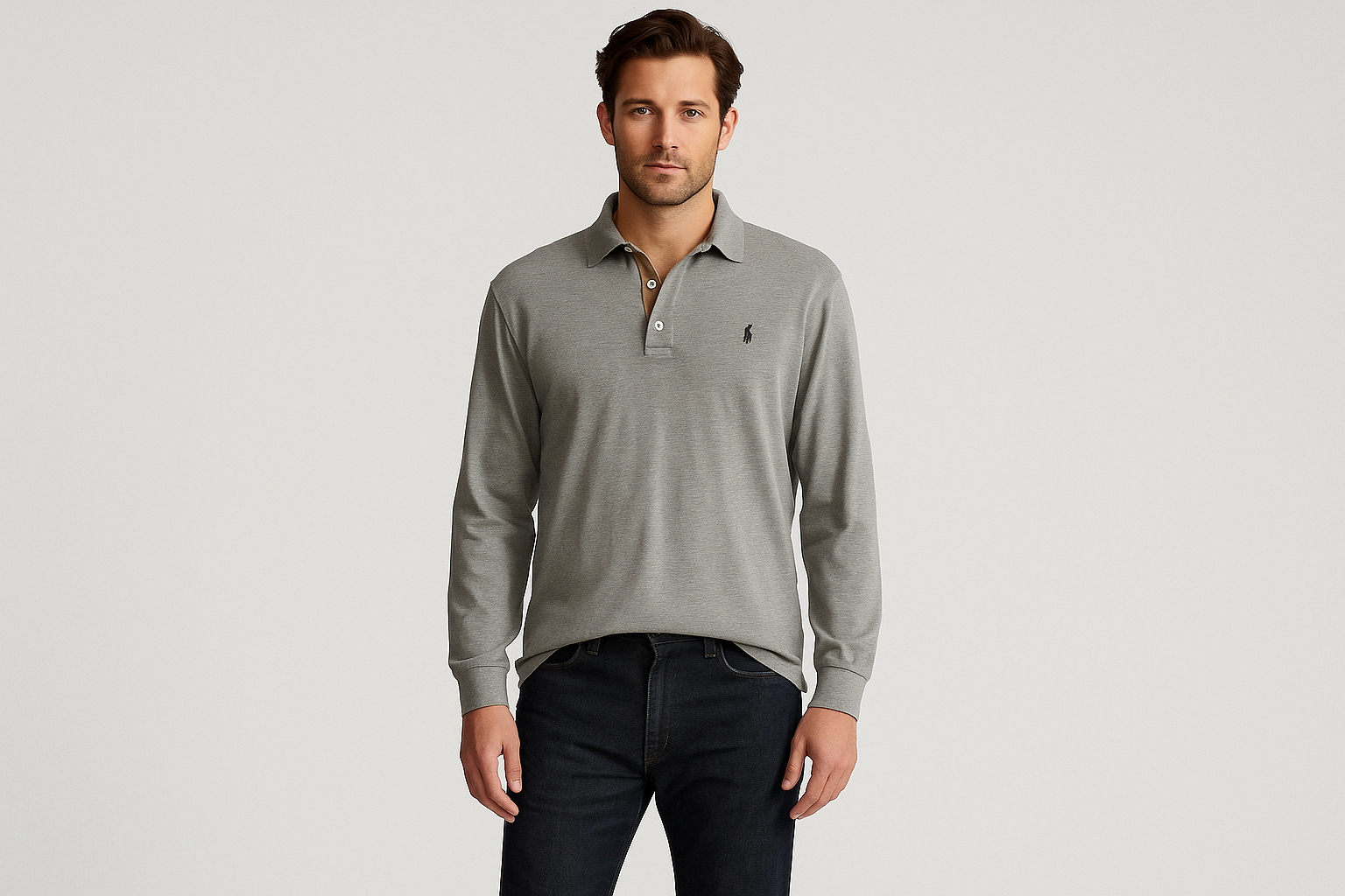 Look casual con jeans oscuros