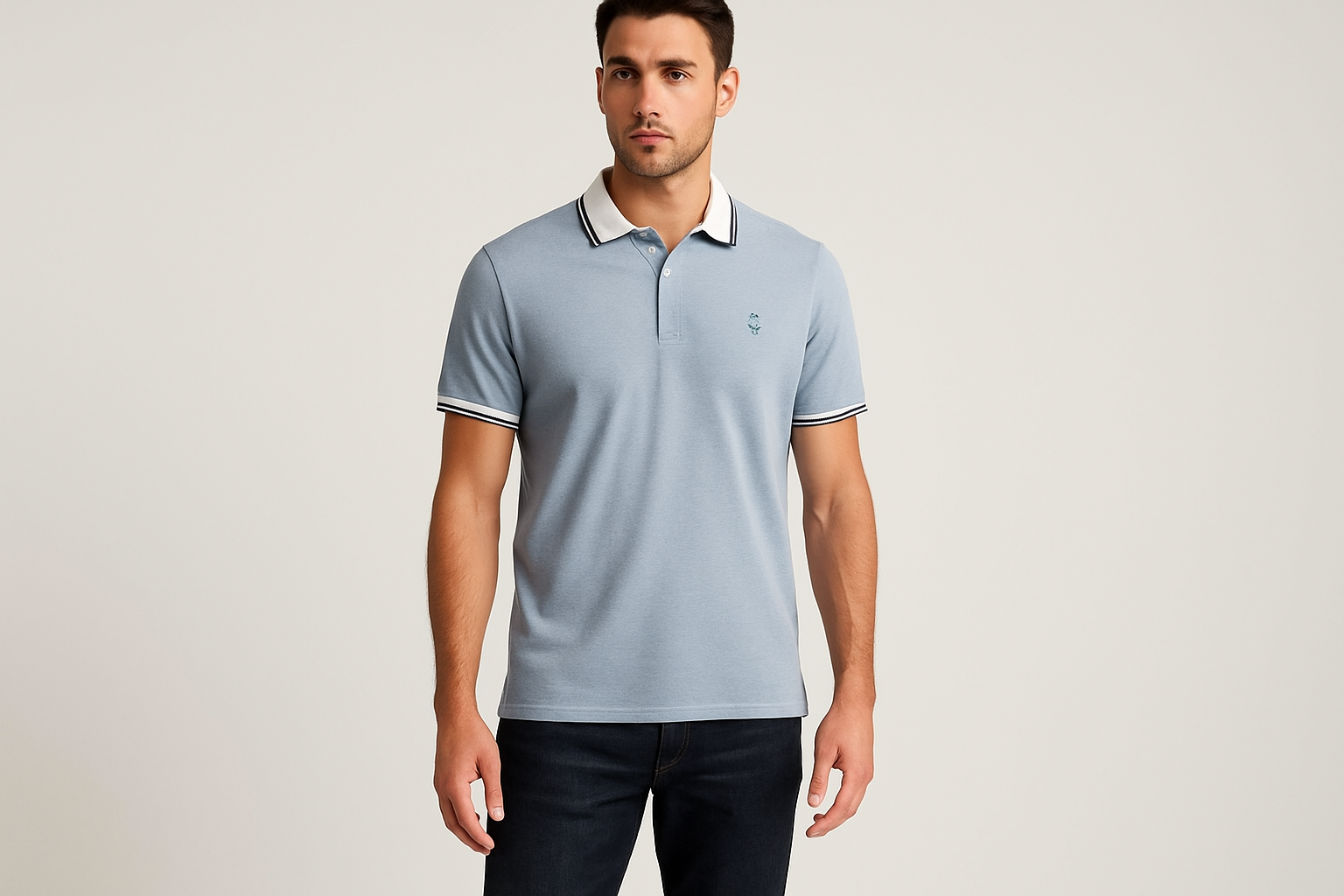 Look casual con jeans oscuros