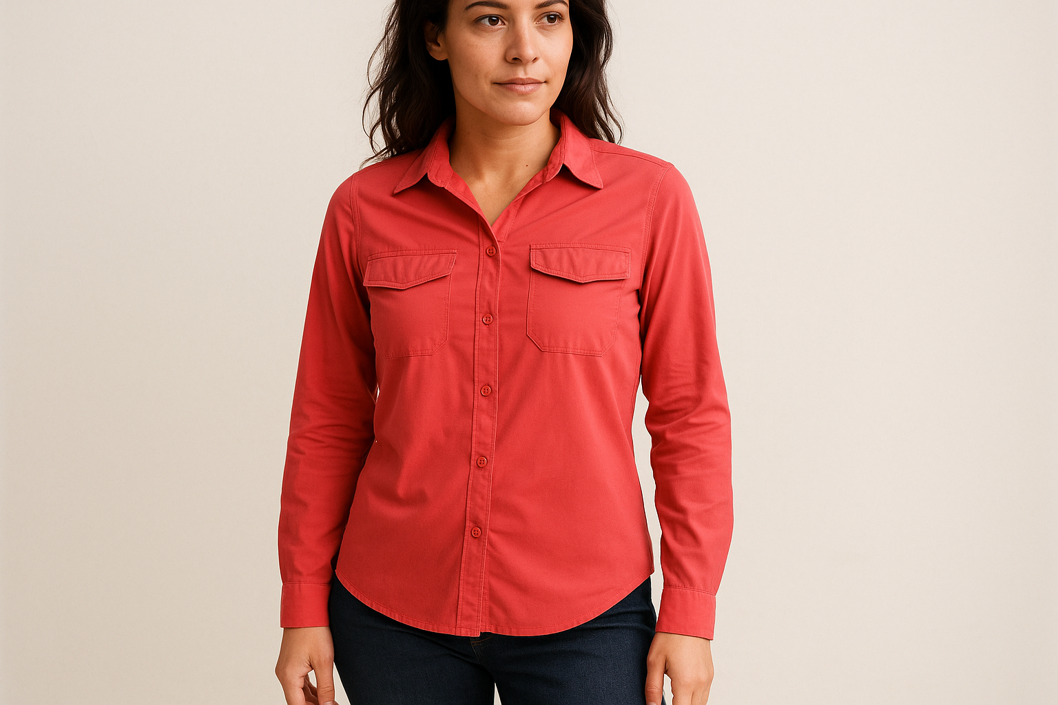 Look casual con jeans oscuros