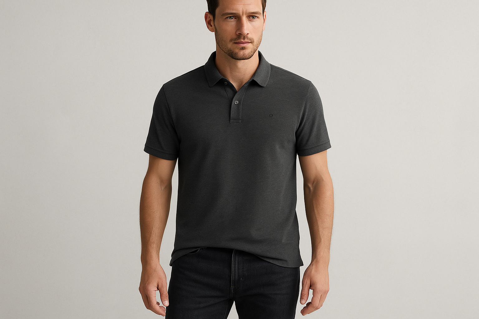 Look casual con jeans oscuros