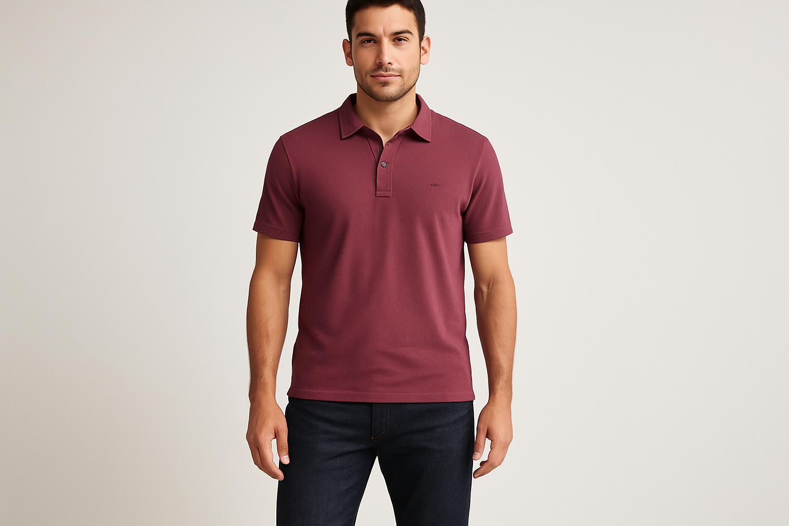 Look casual con jeans oscuros