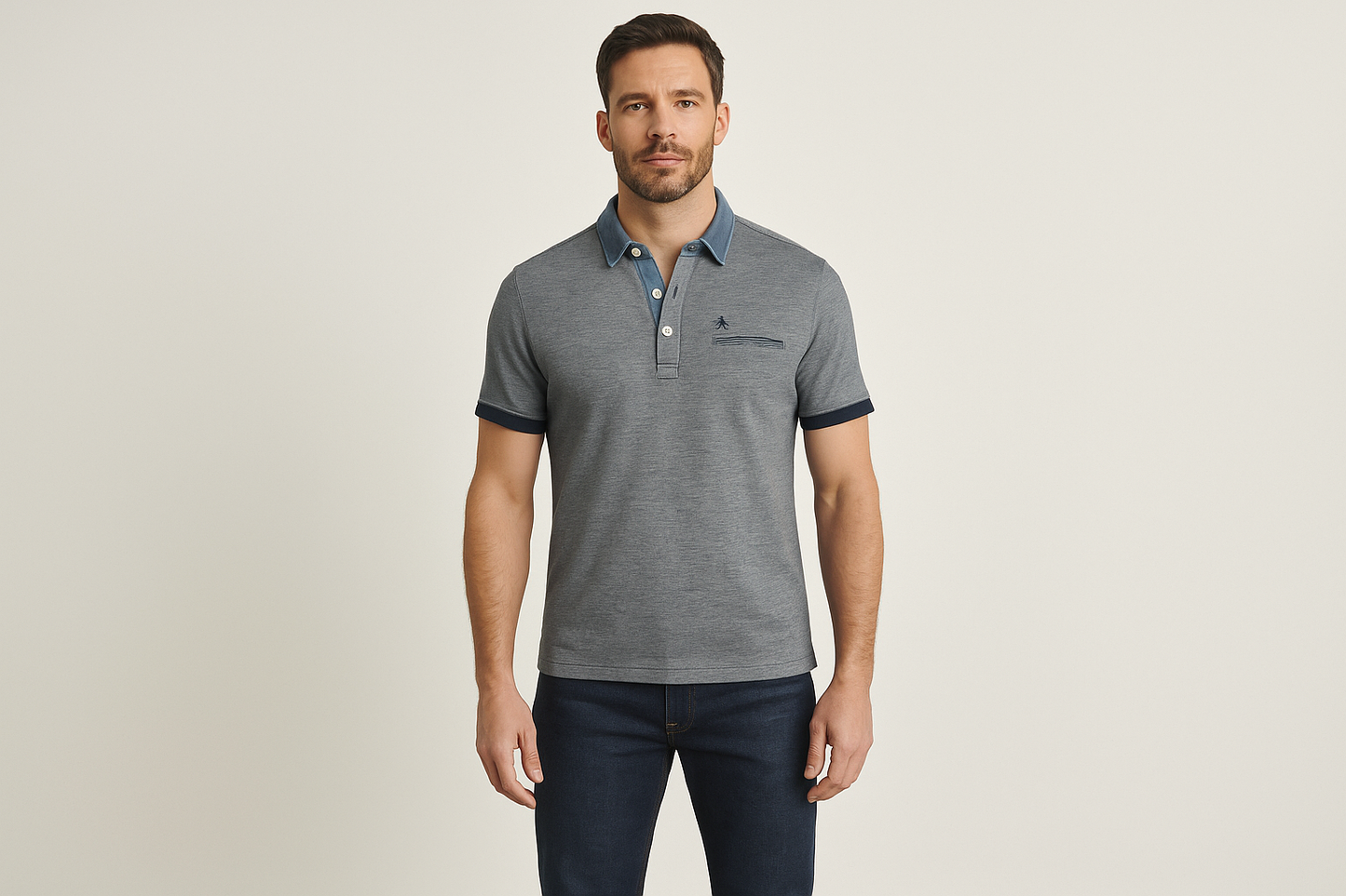 Look casual con jeans oscuros