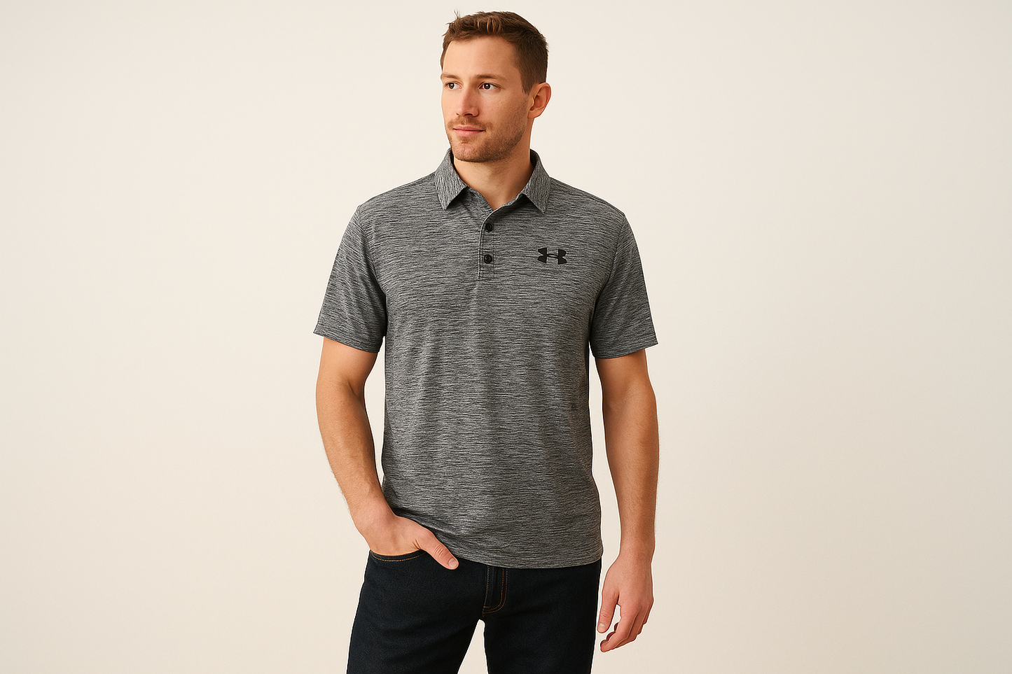 Look casual con jeans oscuros