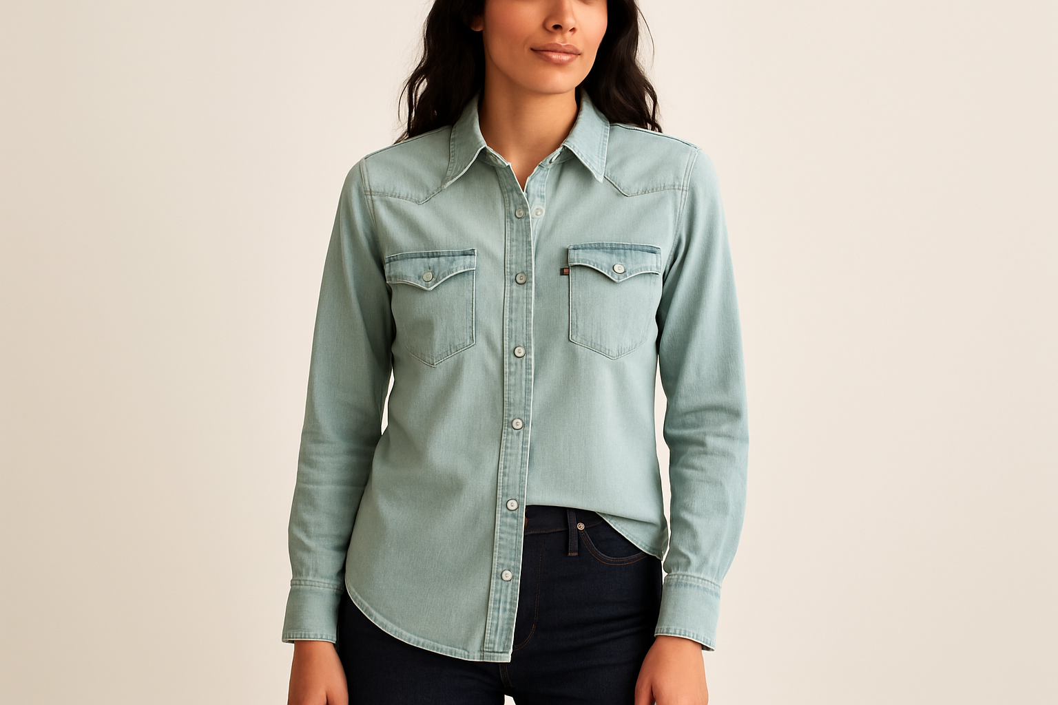 Look casual con jeans oscuros